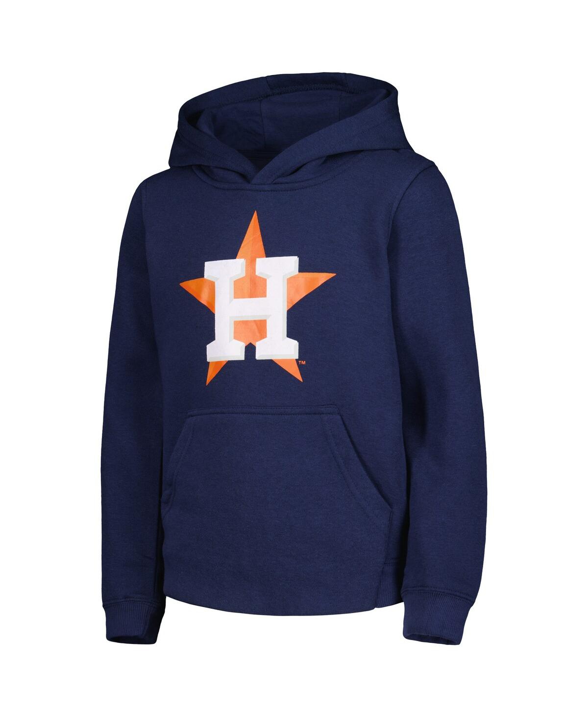 Shop Outerstuff Big Boys And Girls Navy Houston Astros Team Primary Logo Pullover Hoodie