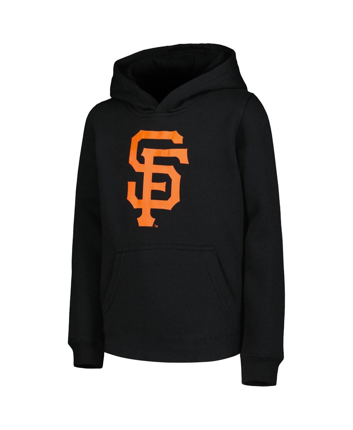 Shop Outerstuff Big Boys And Girls Black San Francisco Giants Team Primary Logo Pullover Hoodie