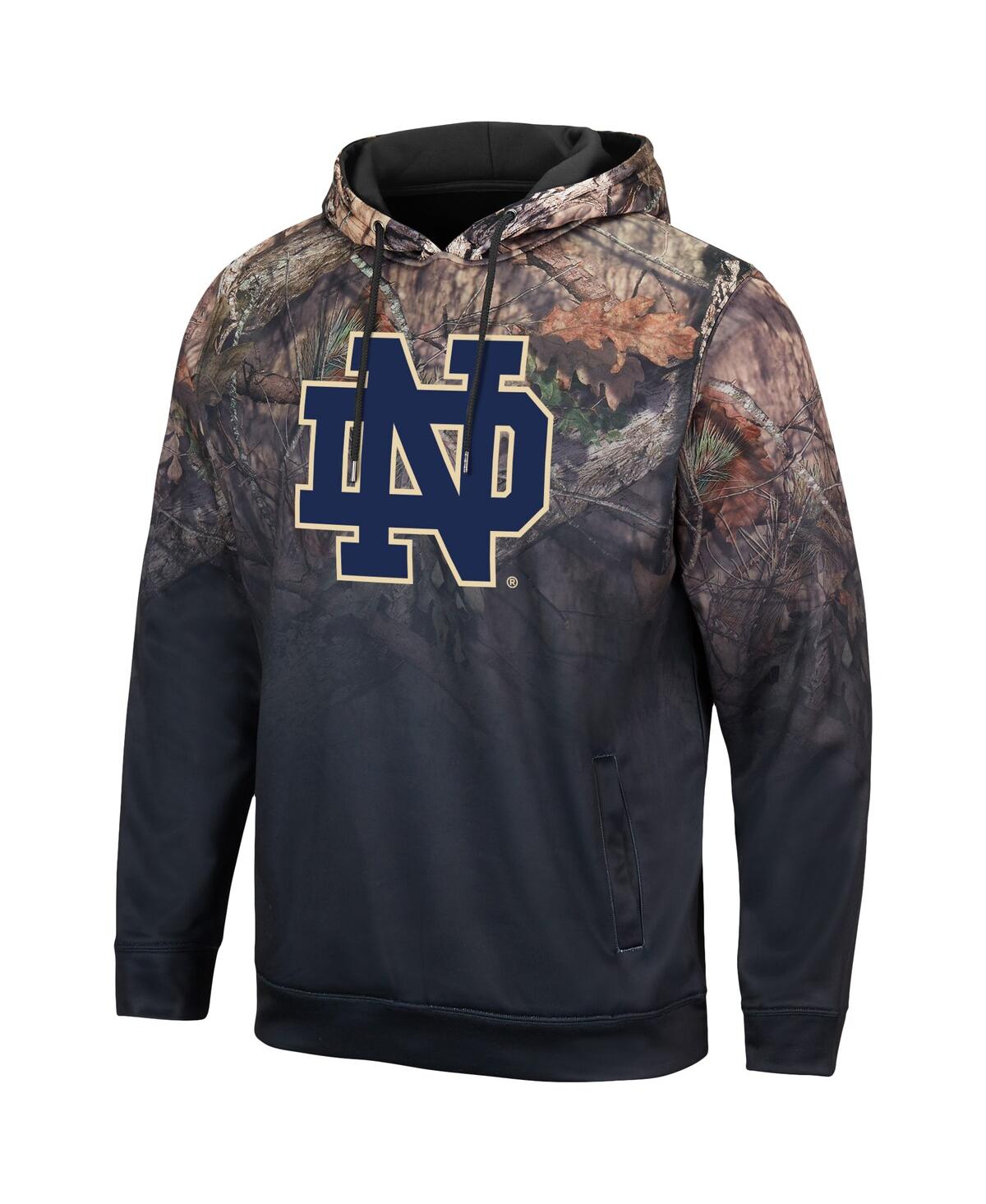 Men's ColosseumNotre Dame Fighting Irish Mossy Oak Pullover Hoodie - Black