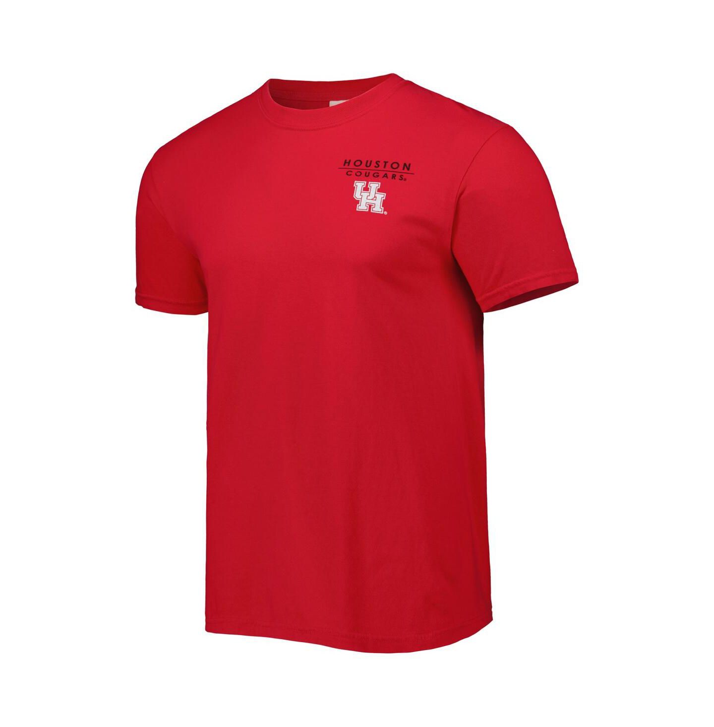 Мужская футболка Image One Red Houston Cougars Landscape Shield — фото 3
