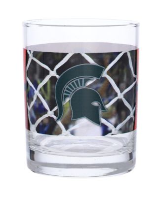 Michigan State Spartans 14 Oz Basketball Glass