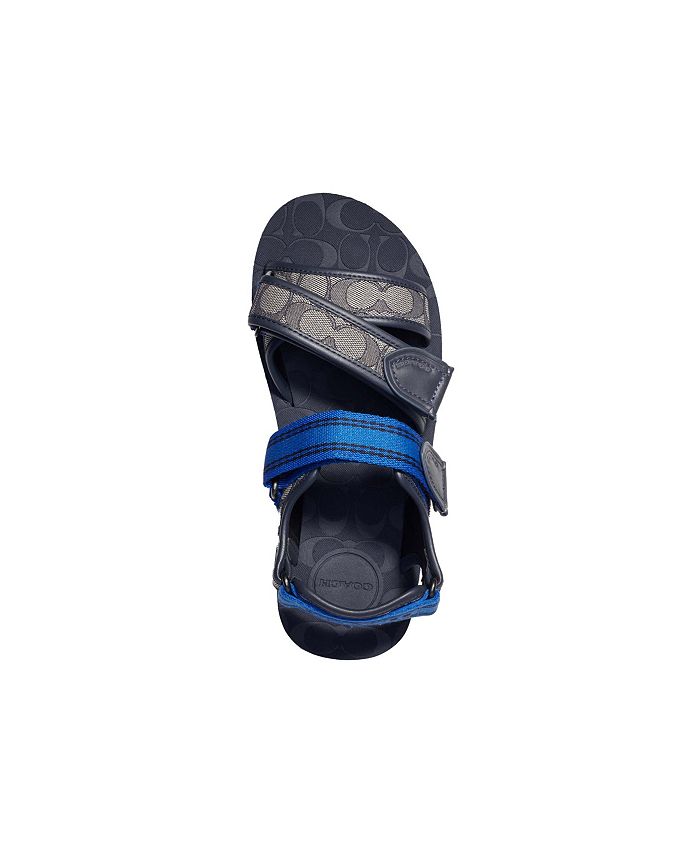 COACH Men's Signature Jacquard Leather Sport Sandals & Reviews All