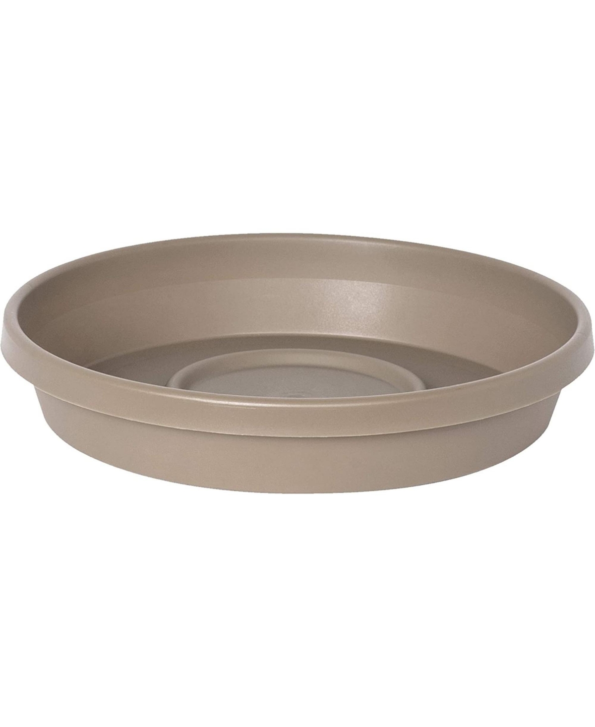 Terra Round Plastic Saucer for Planters, Pebble Stone, 14 inches - Pebble stone