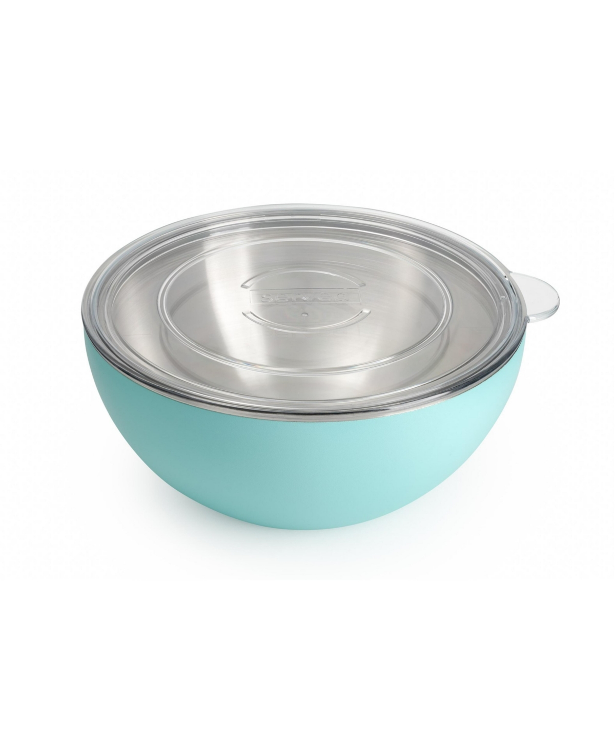 Served Vacuum-insulated Double-walled Copper-lined Stainless Steel Large Serving Bowl, 2.5 Quarts In Blue Lemonade
