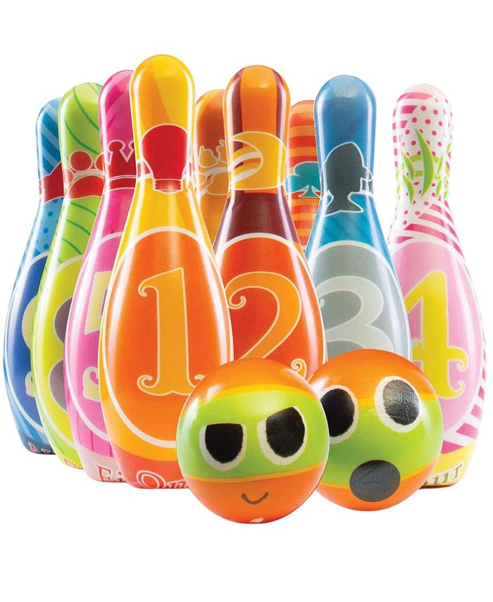 Play22usa Kids Bowling Set with Carrying Bag Colorful 12 Piece Toy