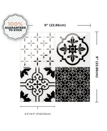 Smart Tiles Peel and Stick Gel Backsplash Tile Vintage 9'' x 9'' & Reviews