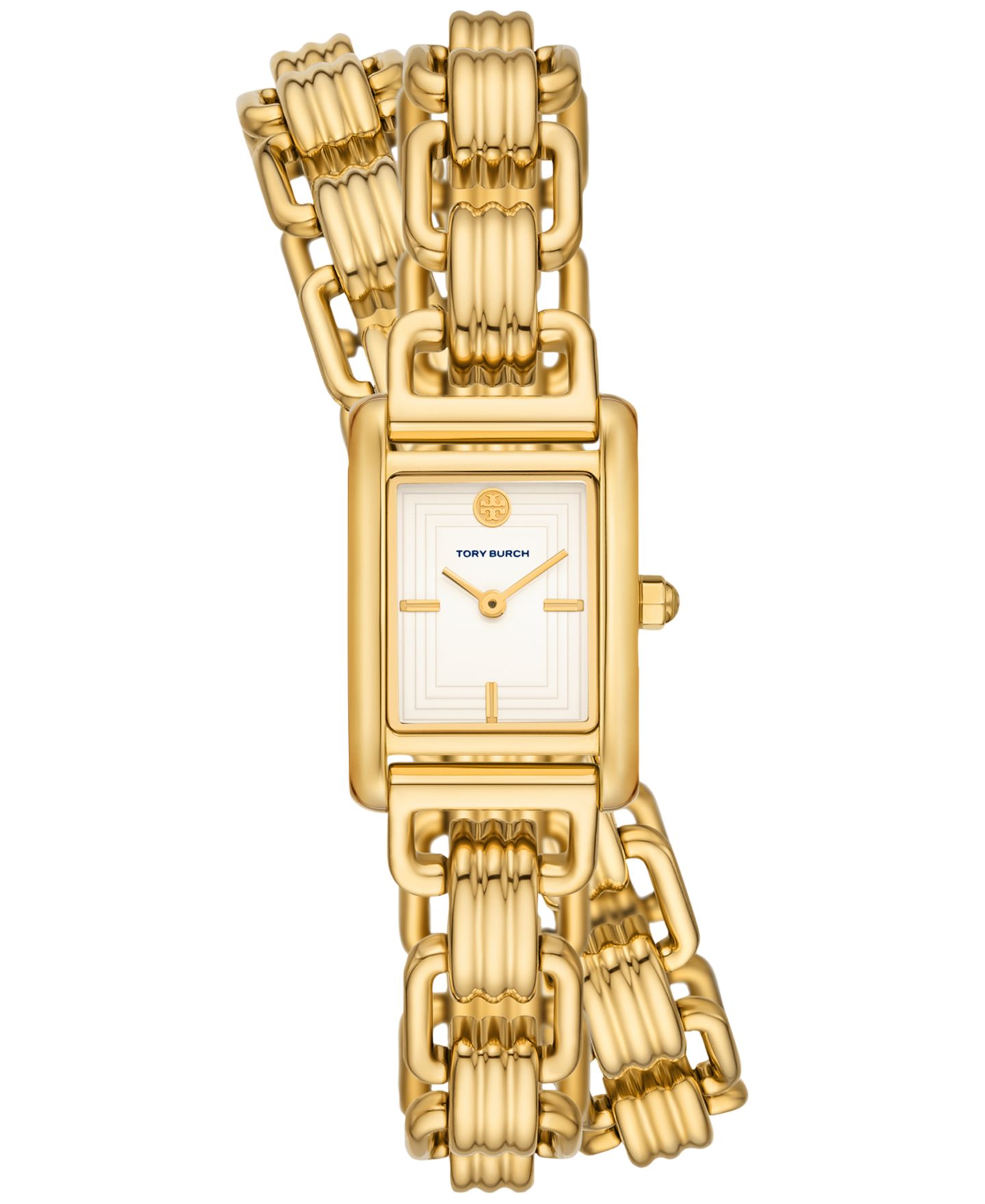 Женские часы Tory Burch The Eleanor 3-in-1, золотистый стальной браслет, 19 мм — фото 1