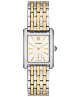 Shop Tory Burch Reva Two-Tone Stainless Steel Apple Watch® Bracelet/20MM