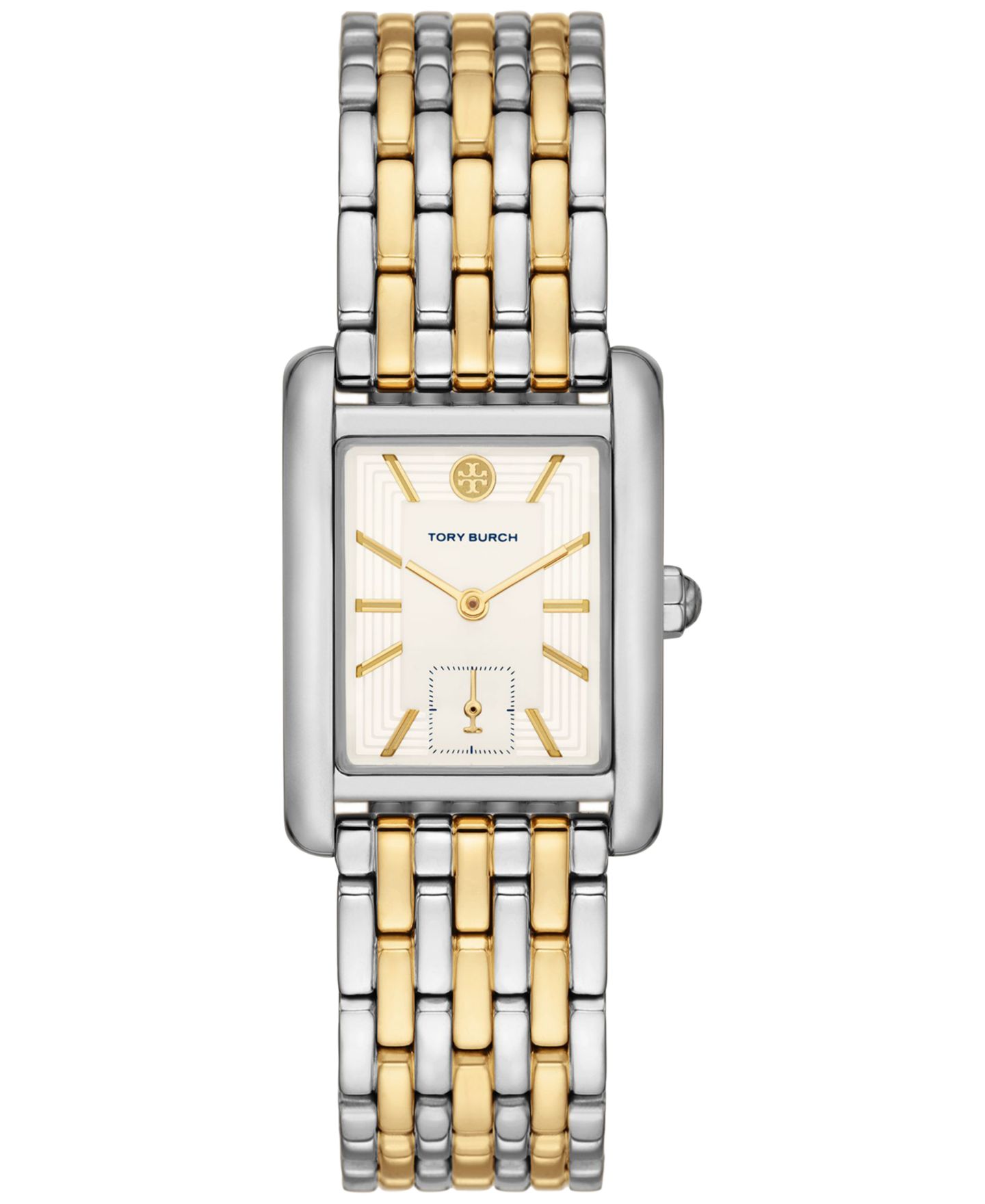 Женские часы Tory Burch The Eleanor Two-Tone Stainless Steel Bracelet Watch 25mm — фото 1
