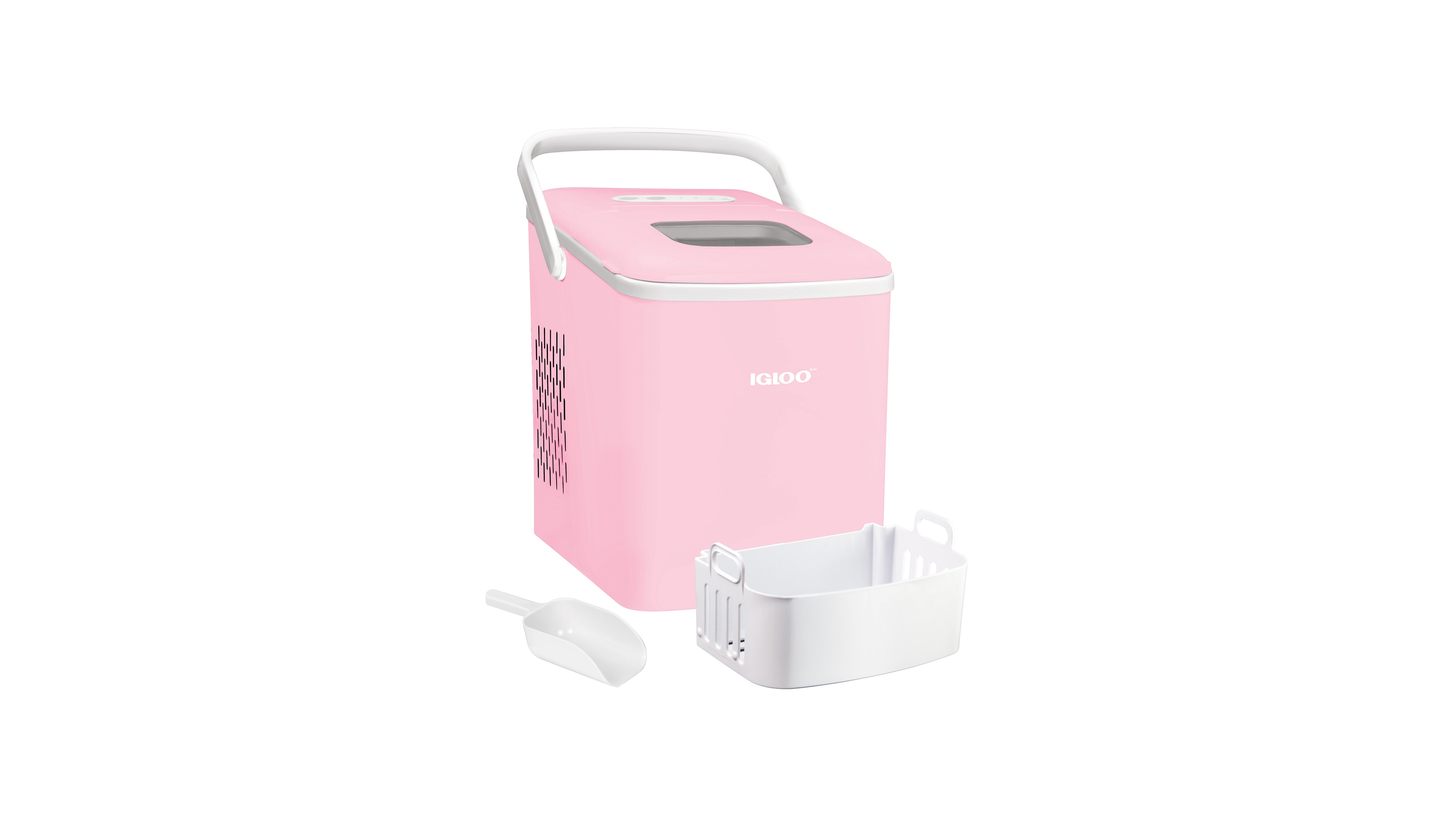 Igloo 26 Pound Automatic Self-Cleaning Portable Countertop Ice Maker Machine with Handle Igliceb26Hnpk