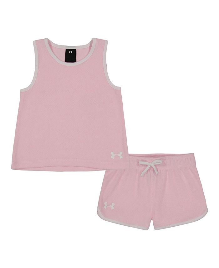 Under Armour Little Girls Loop Terry Tank and Shorts Set - Macy's