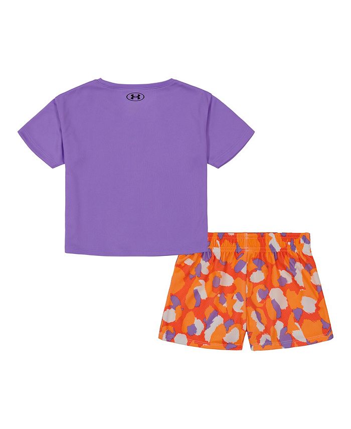 Under Armour Little Girls Bouncy Logo T-shirt and Shorts Set - Macy's