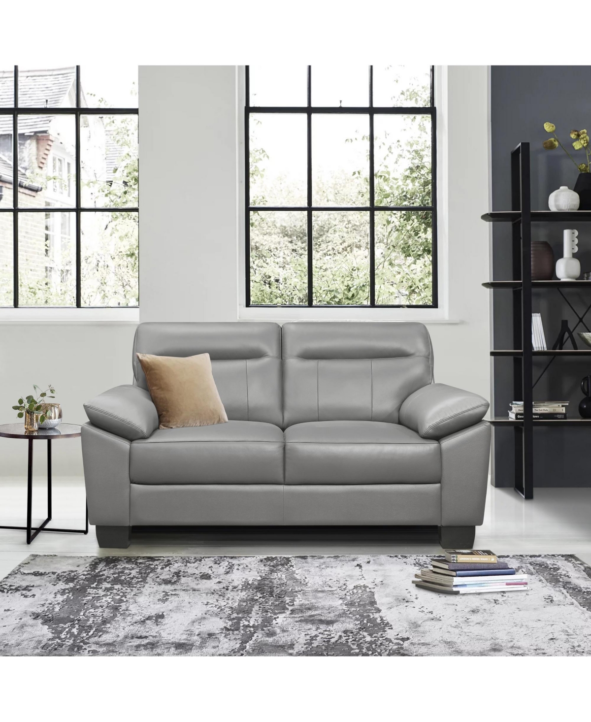 White Label Croydon Leather Loveseat