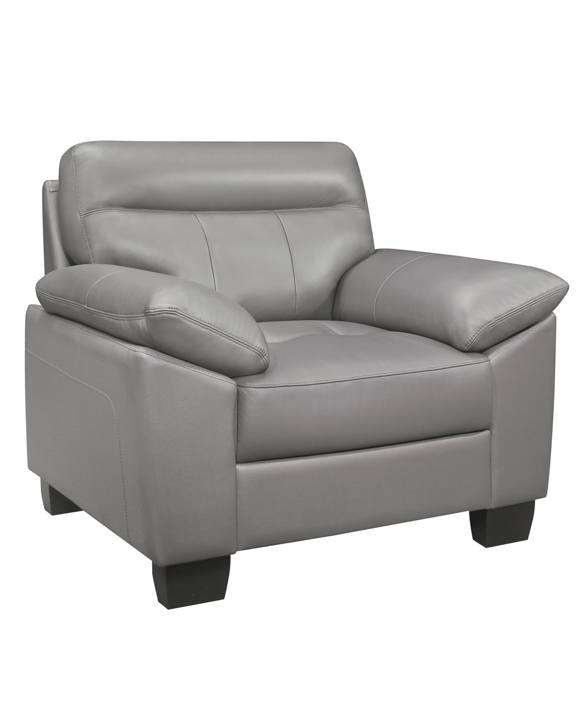 Homelegance White Label Croydon 42" Leather Accent Chair In Gray
