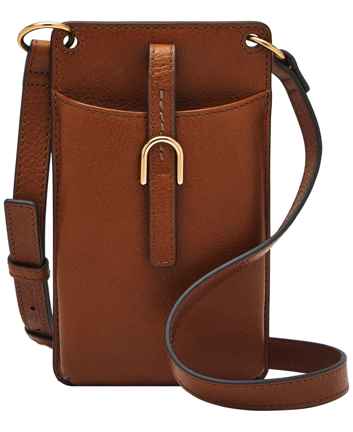 Vada Leather Phone Bag - Brown