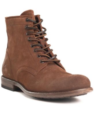 Frye tyler lace up womens cognac on sale