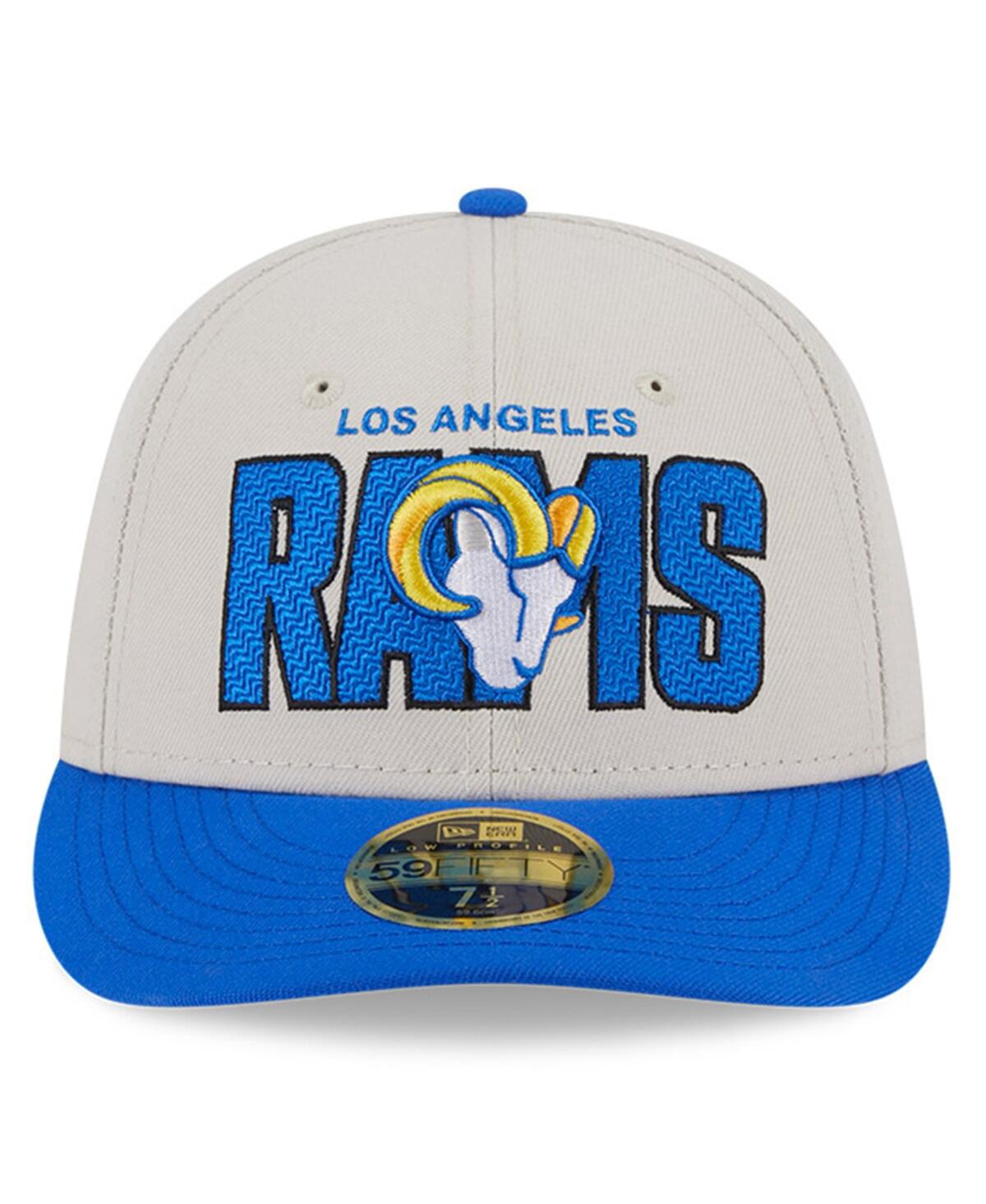 NEW ERA MEN'S NEW ERA STONE, ROYAL LOS ANGELES RAMS 2023 NFL DRAFT LOW PROFILE 59FIFTY FITTED HAT 