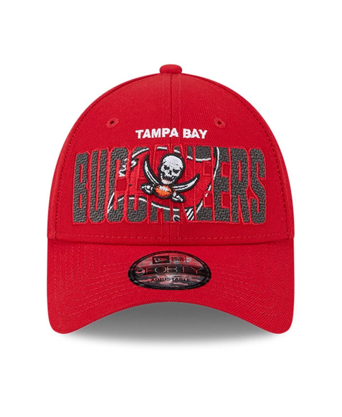 New Era Red Tampa Bay Buccaneers 2023 Nfl Draft 9forty Adjustable Hat In Red