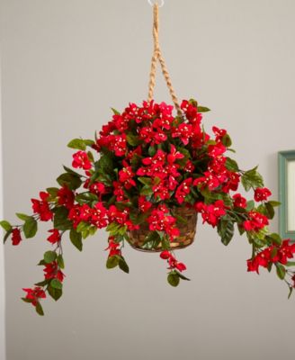 Bougainvillea UV-Resistant Indoor/Outdoor Hanging Basket 