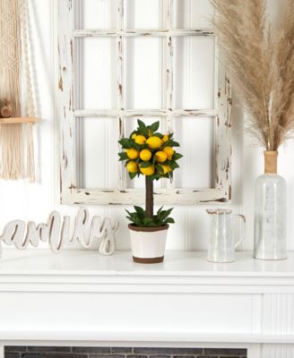 Lemon Ball Artificial Topiary Arrangement