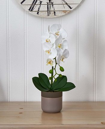 Nearly Natural - Artificial Phalaenopsis Orchid in Ceramic Pot