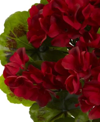 4-Pc. Geranium UV-Resistant Indoor/Outdoor Artificial Bush Set