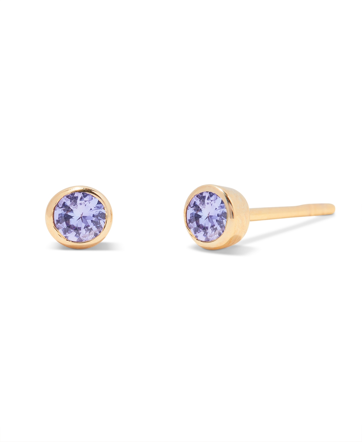 Shop Brook & York Natural Stones 14k Gold-plated Vermeil Sage Birthstone Earrings In Gold- Jun