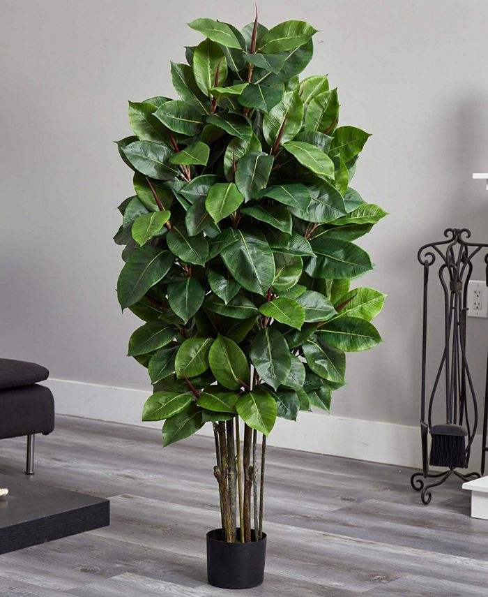 Nearly Natural - 58" Rubber Leaf Artificial Tree