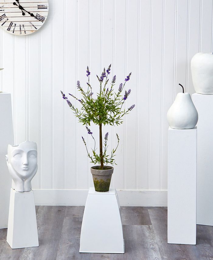 Nearly Natural 34" Lavender Topiary Artificial Tree Macy's