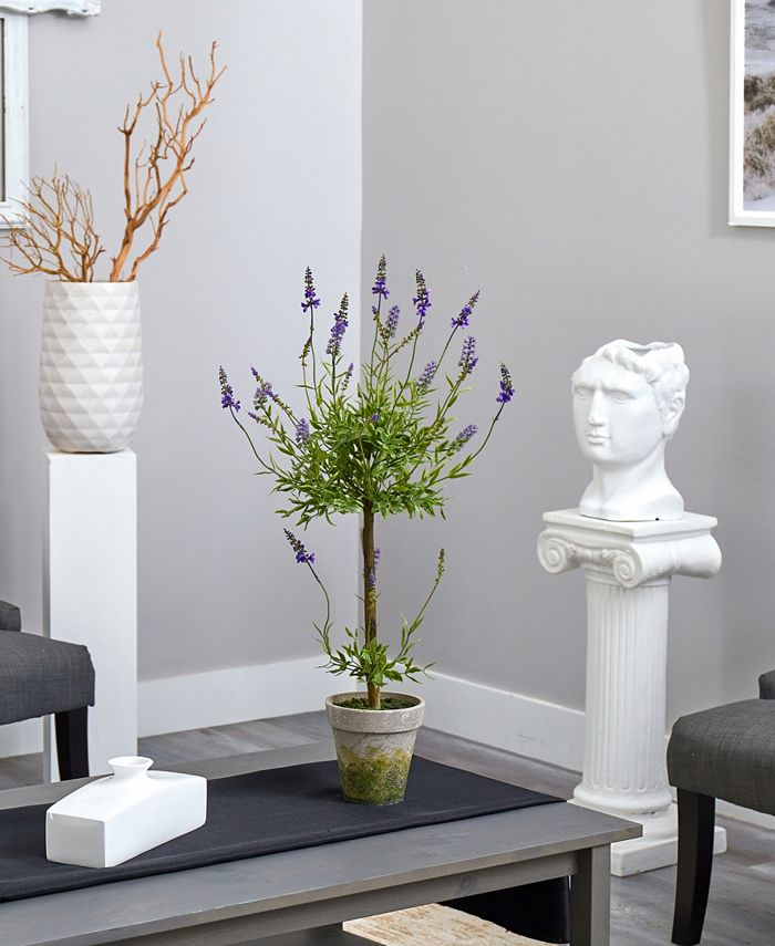 Nearly Natural 34" Lavender Topiary Artificial Tree Macy's