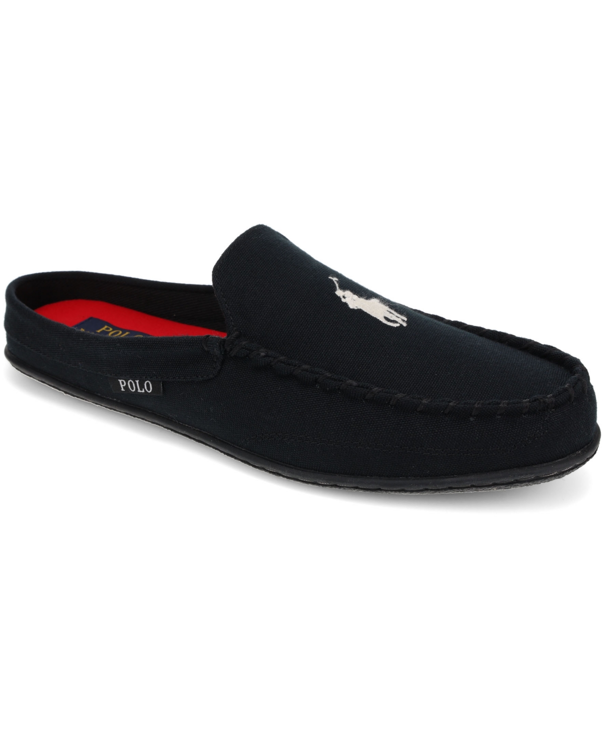 Polo by Ralph Lauren Men’s Black Slip-On  Collins Piqué Mule Slipper 13 Mens Polo Ralph Lauren Klarence Slippers In Black | Soletrader main image 4
