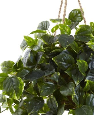 Pothos UV-Resistant Indoor/Outdoor Artificial Plant Hanging Basket 