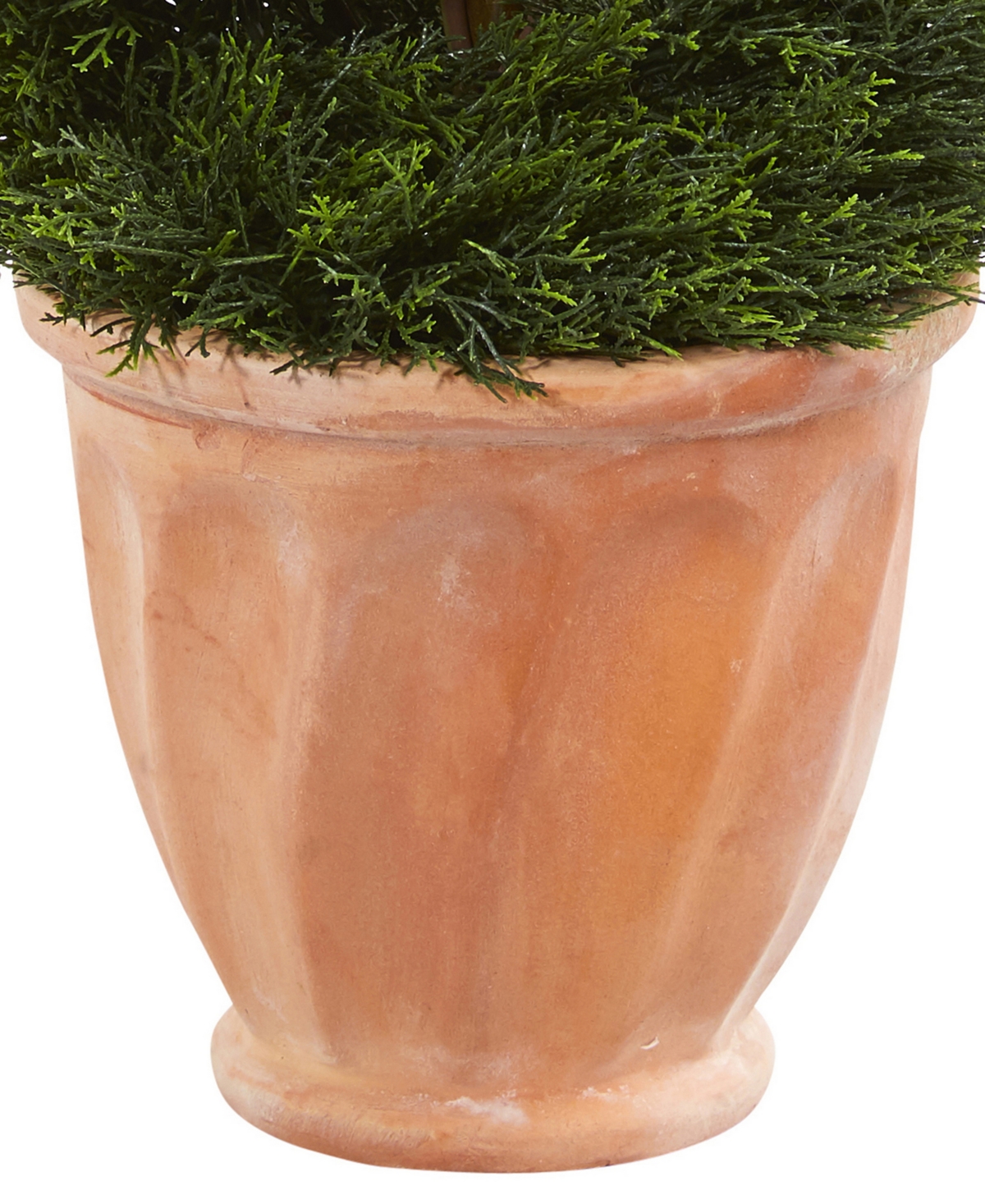Nearly Natural Double Pond Cypress Topiary Artificial Tree in Terracotta Planter Uv Resistant