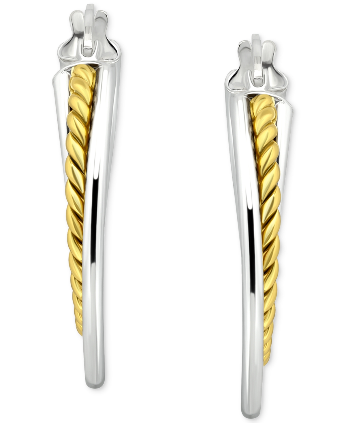 Giani Bernini Triple Small Hoop Earrings in Sterling Silver & 18k Gold-Plate, 1