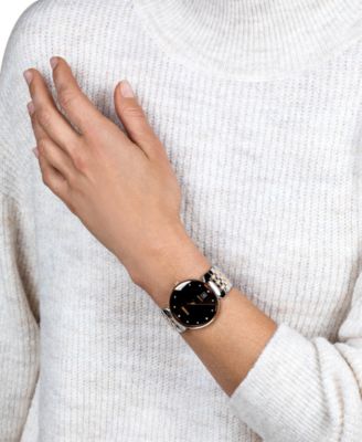 Women's Swiss Florence Classic Diamond (1/20 ct. t.w.) Two-Tone Stainless Steel Bracelet Watch 38mm