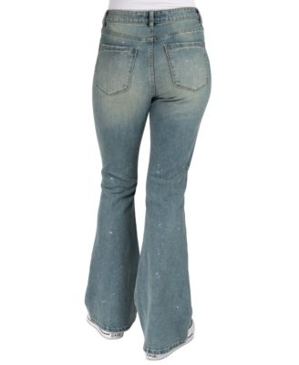 Indigo Rein Juniors' High-Rise Ripped Flare Jeans Macy's