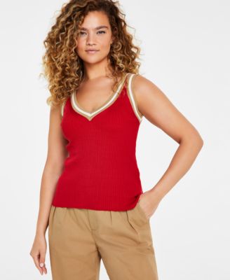 Tommy Hilfiger - Women's V-Neck Knit Tank Top