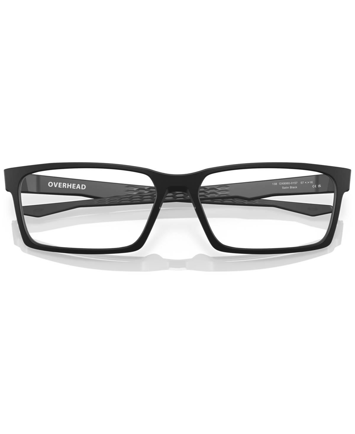 Oakley Men's Rectangle Eyeglasses, Ox8060 59 In Satin Black