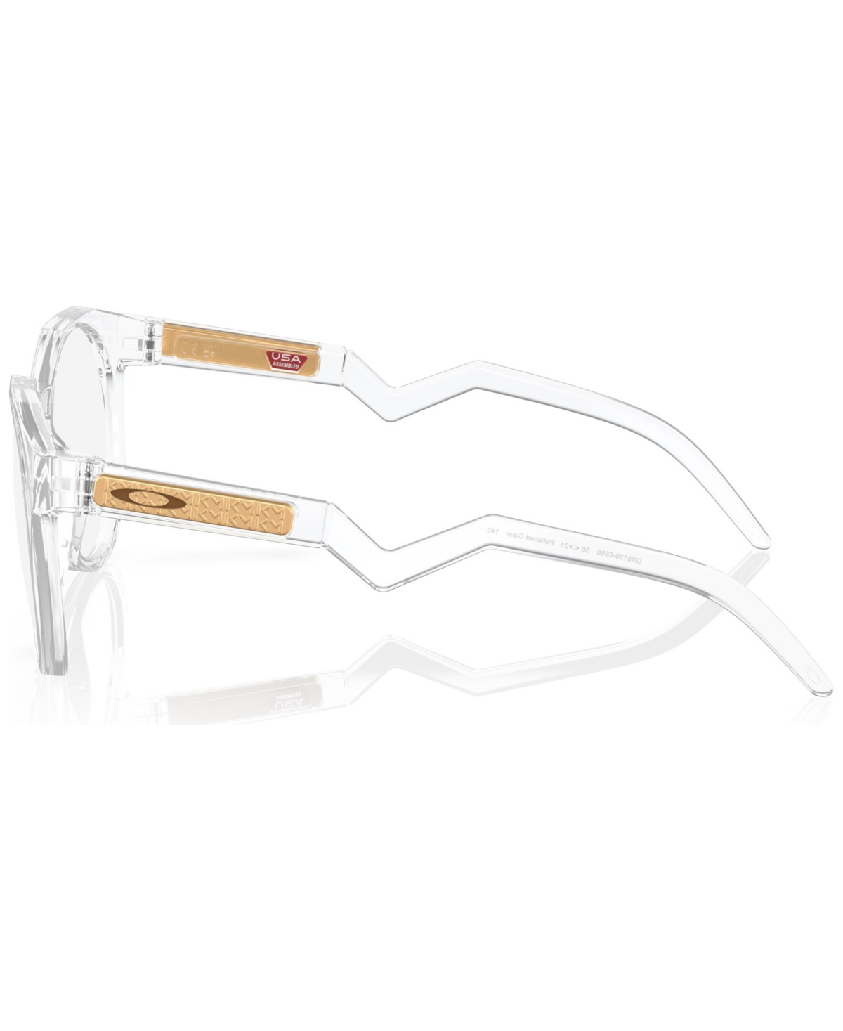 Oakley Men's Round Eyeglasses, Ox8139 50 In Polished Clear