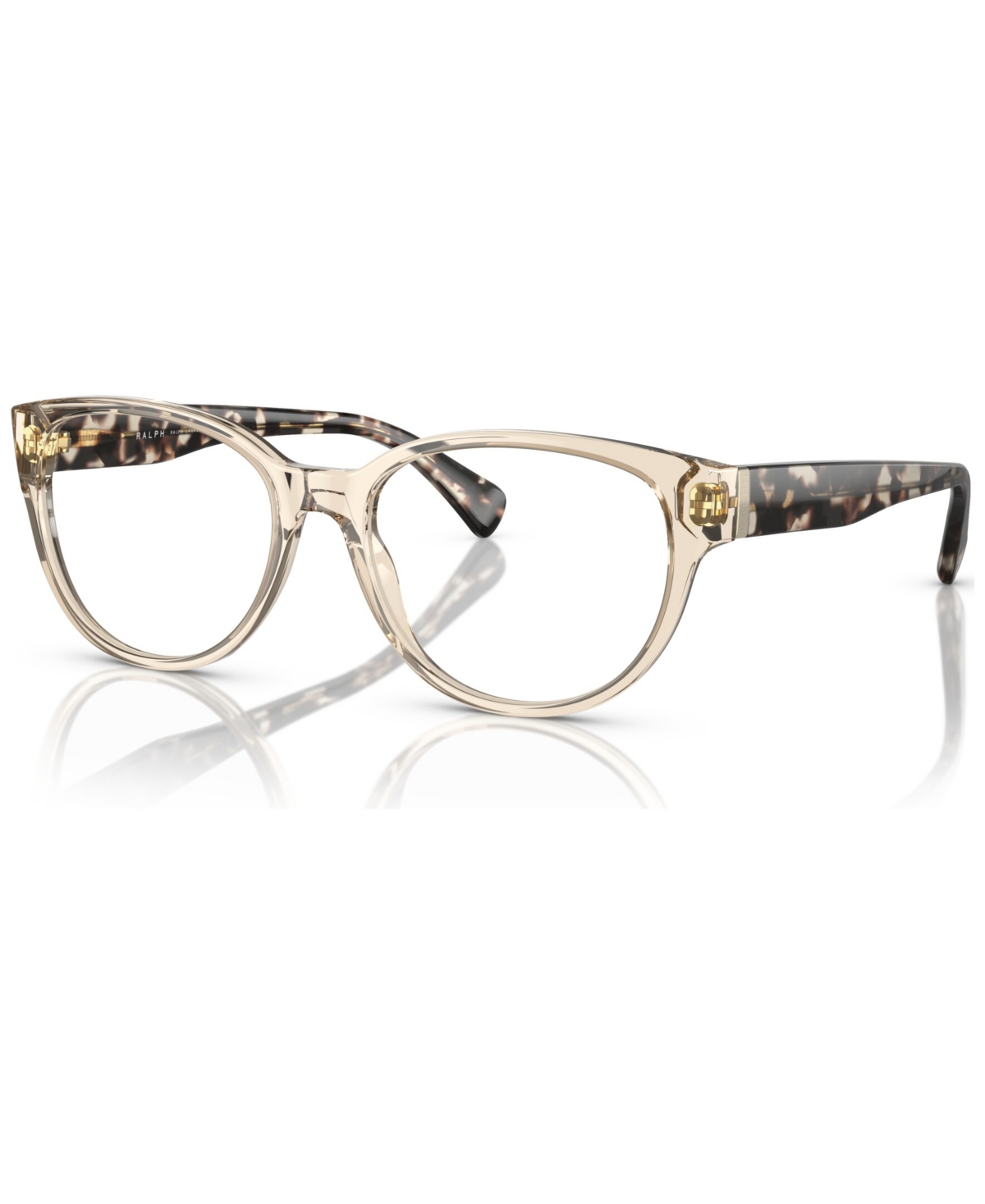 Women's Oval Eyeglasses, RA7151 52 - Shiny Transparent Light Brown