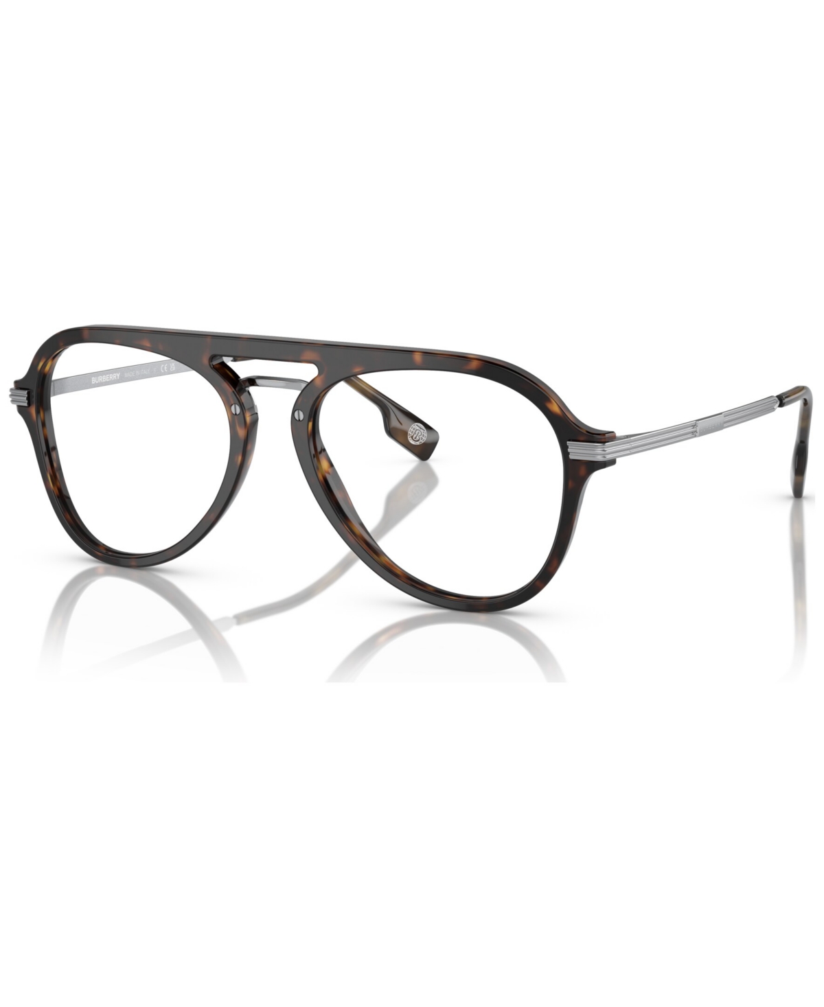 Men's Pilot Eyeglasses, BE2377 53 - Check Brown
