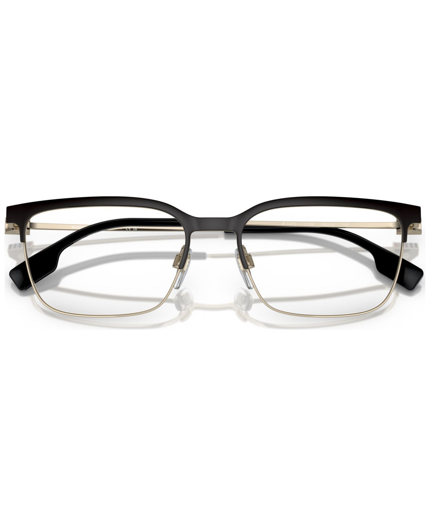 Мужские очки Burberry Man Square Metal BE1375 Douglas Eyeglasses, цвет: Чёрный — фото 5