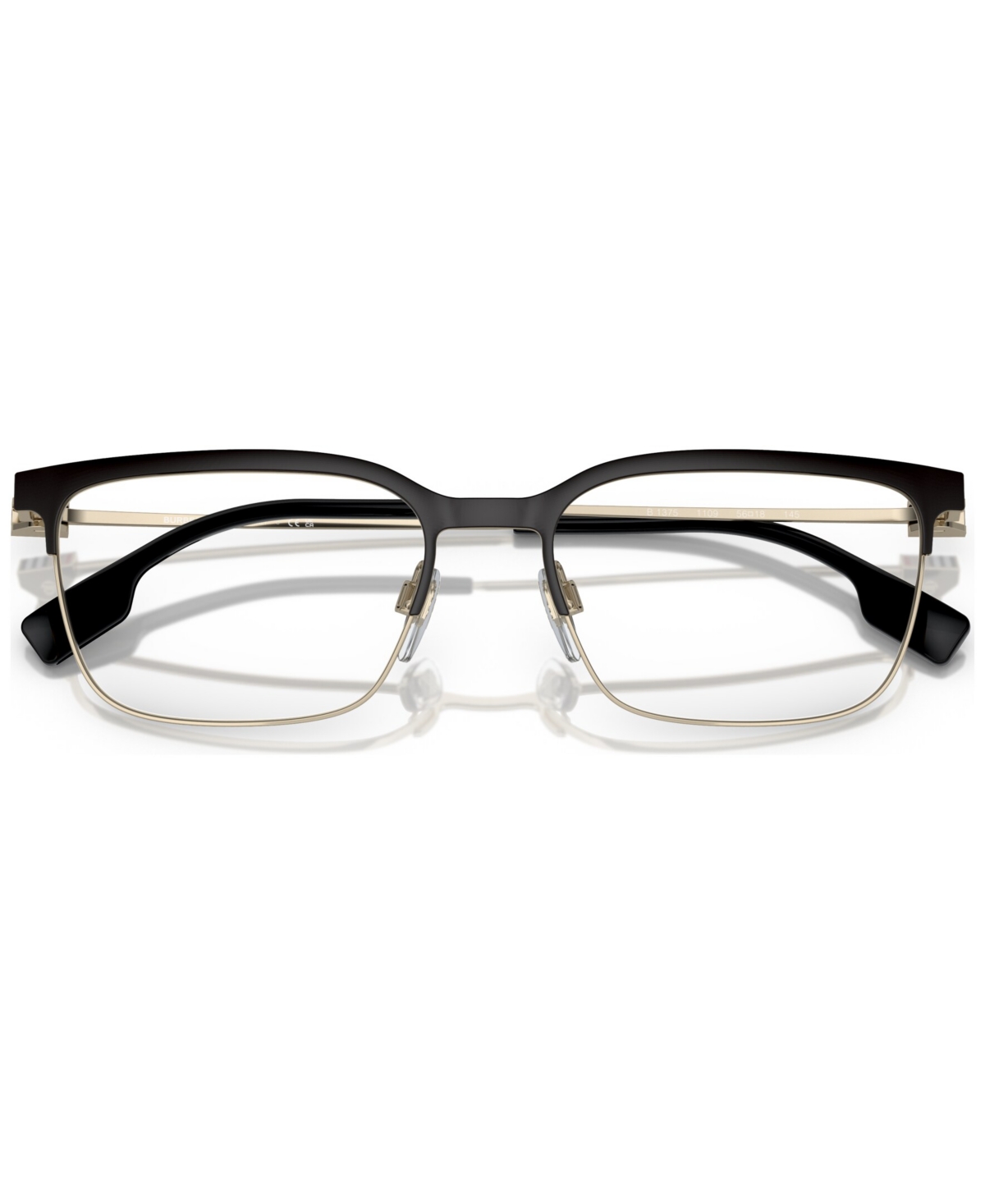 Burberry Men's Square Eyeglasses, Be1375 56 In Black