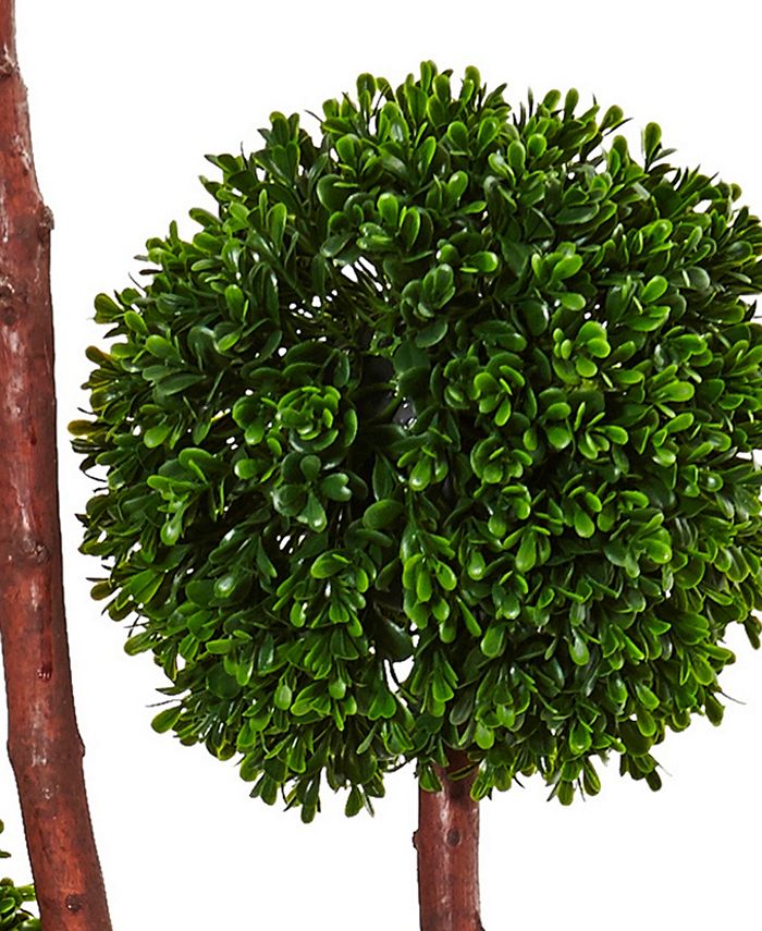 Nearly Natural 5' Boxwood Artificial Indoor/Outdoor Tree Macy's