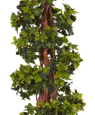 4' English Ivy UV-Resistant Indoor/Outdoor Artificial Tree in Farmhouse Planter