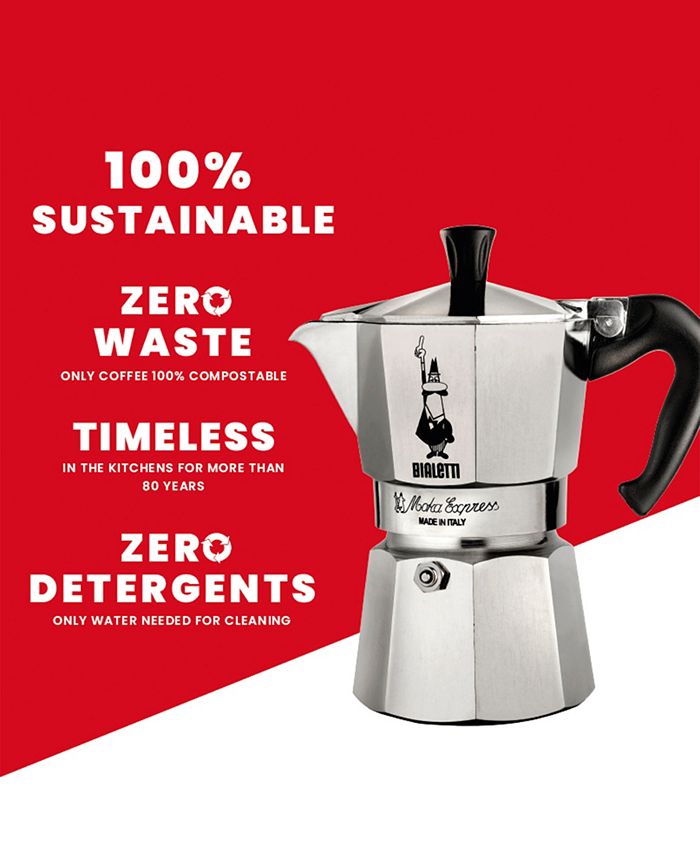 Moka Express 6 Cups Coffeemaker - 9.1 oz - Gray