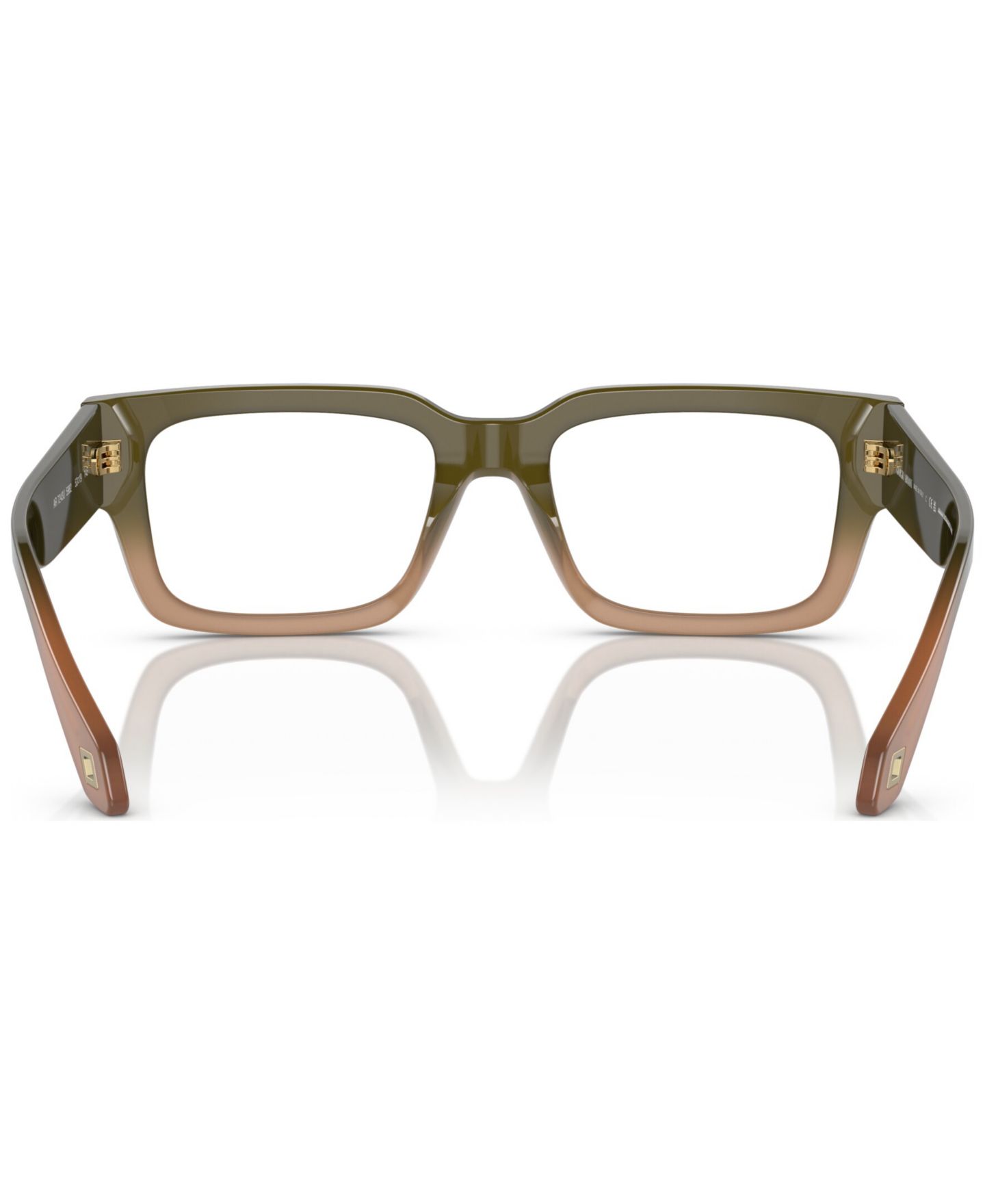 Мужские очки Giorgio Armani Man Rectangle Plastic AR7243U Eyeglasses, цвет: Зелёный / Коричневый — фото 4
