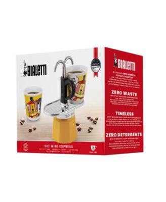 Set Mini Express "R" Lichtenstein Plus 2 Bicc. 2.8 OZ Coffeemaker