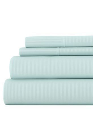ienjoy Home Expressed In Embossed Striped 4-Pc. Sheet Set, California King