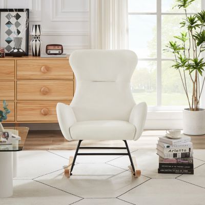 Streamdale Furniture Off Velvet Rocking Chair II - Macy's